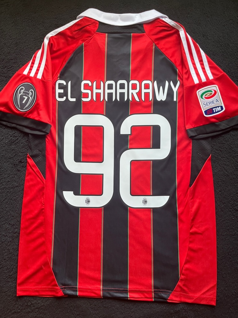 El Shaarawy #92 AC Milan Soccer Jersey Retro home 2012/2013 Slim Fit